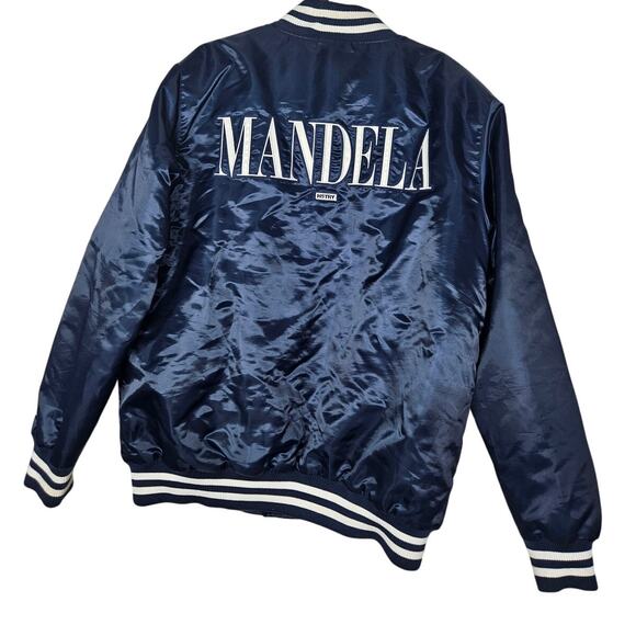 Starter Jacket Black Label XL HSTRY x HOUSE OF MANDELA  Navy Blue Varsity - Picture 2 of 4
